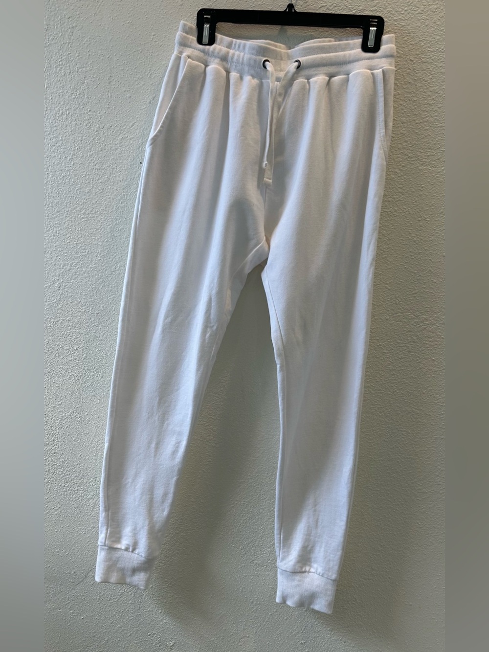 Fashion Nova White Women's Drawstring Joggers and Hoodie.
